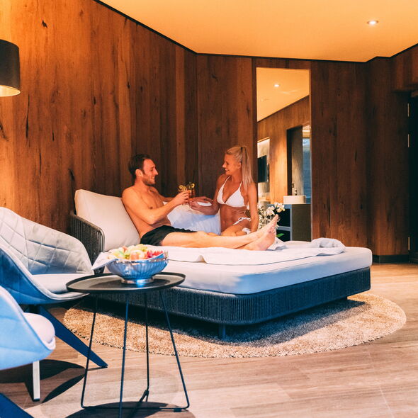 Private WALDsuite f&uuml;r Wellness in NRW im WALDgarten der Westfalen Therme