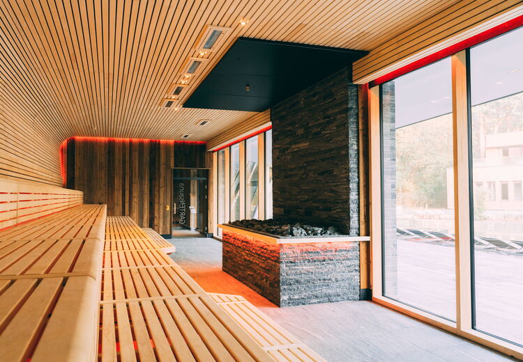 Gartensauna im WALDgarten in der Westfalen Therme in NRW nahe Paderborn
